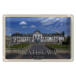 Blechschild Reise 30x20cm Bratislava Slowakei Palais Grassalkovich