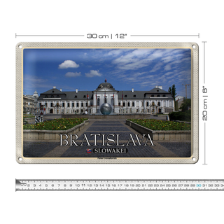 Blechschild Reise 30x20cm Bratislava Slowakei Palais Grassalkovich