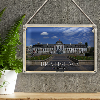 Blechschild Reise 30x20cm Bratislava Slowakei Palais Grassalkovich