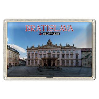 Blechschild Reise 30x20cm Bratislava Slowakei Primatialpalais