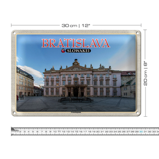 Blechschild Reise 30x20cm Bratislava Slowakei Primatialpalais