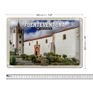 Blechschild Reise 30x20cm Fuerteventura Spanien Casa Santa Maria