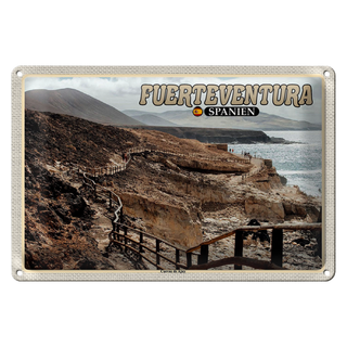 Blechschild Reise 30x20cm Fuerteventura Spanien Cuevas De Ajuy