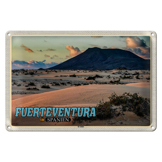 Blechschild Reise 30x20cm Fuerteventura Spanien El Jable Wanderdüne