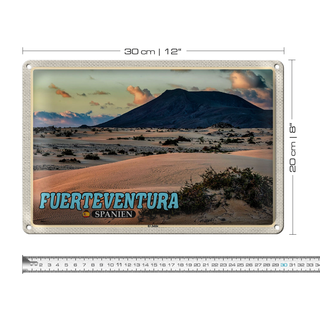 Blechschild Reise 30x20cm Fuerteventura Spanien El Jable Wanderdüne