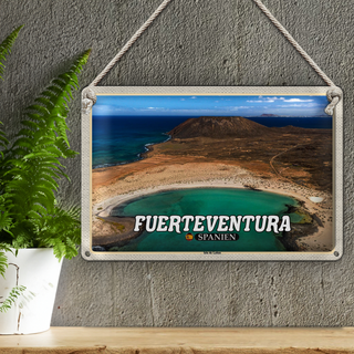 Blechschild Reise 30x20cm Fuerteventura Spanien Isla de Lobos Insel