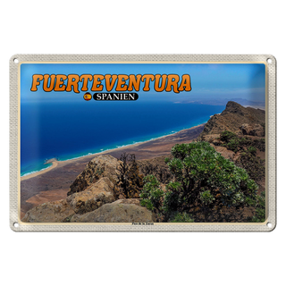 Blechschild Reise 30x20cm Fuerteventura Spanien Pico de la Zarza