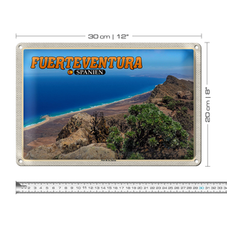 Blechschild Reise 30x20cm Fuerteventura Spanien Pico de la Zarza