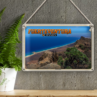 Blechschild Reise 30x20cm Fuerteventura Spanien Pico de la Zarza
