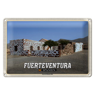 Blechschild Reise 30x20cm Fuerteventura Spanien Puerto Rosario Tefia