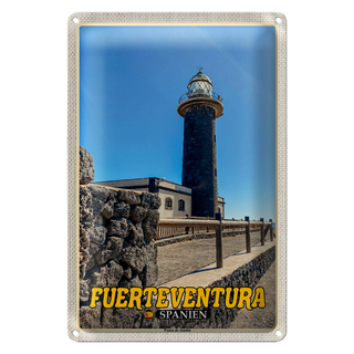 Blechschild Reise 20x30cm Fuerteventura Spanien Punta de Jandia