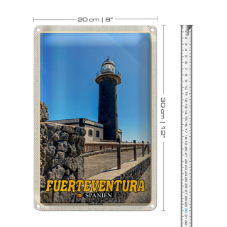 Blechschild Reise 20x30cm Fuerteventura Spanien Punta de Jandia