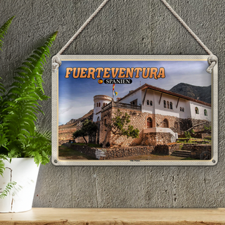 Blechschild Reise 30x20cm Fuerteventura Spanien Villa Winter