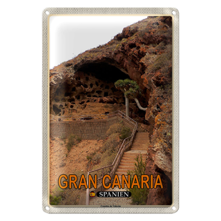 Blechschild Reise 20x30cm Gran Canaria Spanien Cenobio de Valerón
