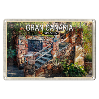 Blechschild Reise 30x20cm Gran Canaria Spanien Finca Montecristo