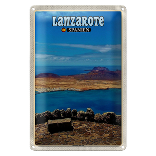 Blechschild Reise 20x30cm Lanzarote Spanien Mirador del Rio