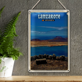 Blechschild Reise 20x30cm Lanzarote Spanien Mirador del Rio