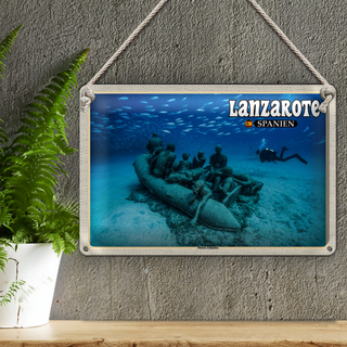 Blechschild Reise 30x20cm Lanzarote Spanien Museo Atlantico Museum