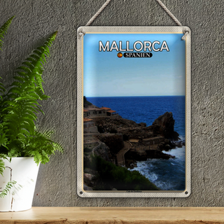 Blechschild Reise 20x30cm Mallorca Spanien Cala de Estellences