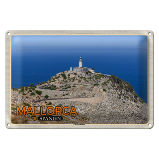 Blechschild Reise 30x20cm Mallorca Spanien Cap Formentor Halbinsel