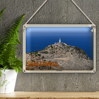 Blechschild Reise 30x20cm Mallorca Spanien Cap Formentor Halbinsel