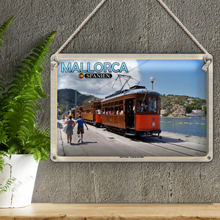 Blechschild Reise 30x20cm Mallorca Spanien Insel-Tram-Tranvia