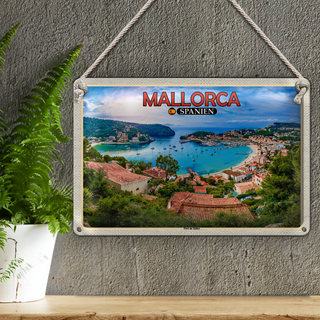 Blechschild Reise 30x20cm Mallorca Spanien Port de Sóller Urlaub