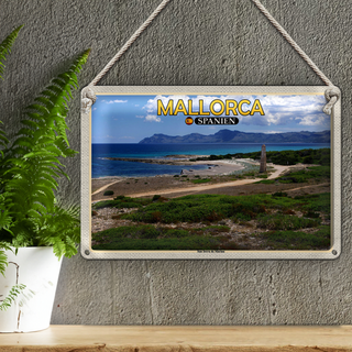 Blechschild Reise 30x20cm Mallorca Spanien Son Serra de Marina Meer