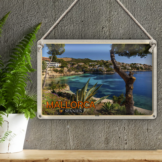 Blechschild Reise 30x20cm Mallorca Spanien Strand Meer Urlaub Stadt