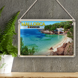 Blechschild Reise 30x20cm Mallorca Spanien Strand Meer Urlaub
