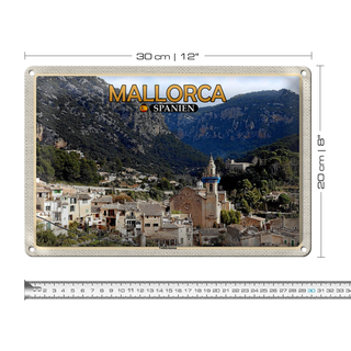 Blechschild Reise 30x20cm Mallorca Spanien Valldemossa Gemeinde