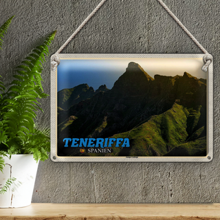Blechschild Reise 30x20cm Teneriffa Spanien Anaga Gebirge