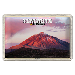 Blechschild Reise 30x20cm Teneriffa Spanien Pico del Teide Berg