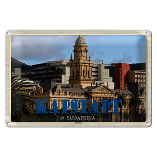 Blechschild Reise 30x20cm Kapstadt Südafrika City Hall