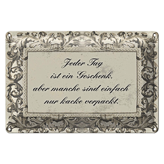 Blechschild Spruch 30x20cm Jeder Tag ist ein
