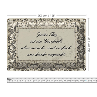 Blechschild Spruch 30x20cm Jeder Tag ist ein