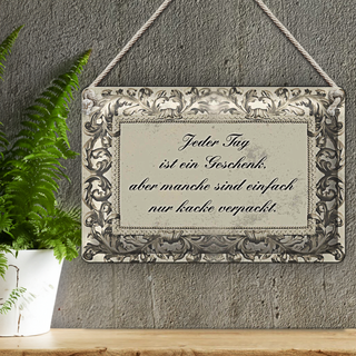 Blechschild Spruch 30x20cm Jeder Tag ist ein