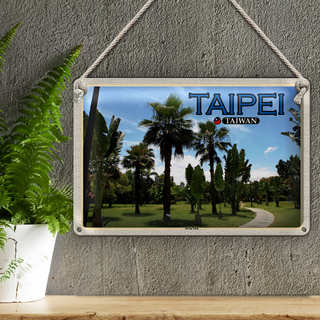 Blechschild Reise 30x20cm Taipei Taiwan Da'an Park