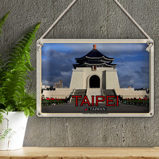 Blechschild Reise 30x20cm Taipei Taiwan Nationale Chiang-Kai-shek