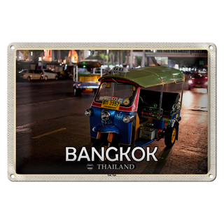 Blechschild Reise 30x20cm Bangkok Thailand Tuk Tuk