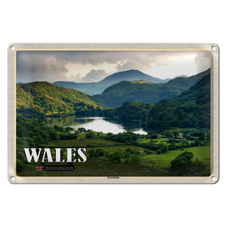 Blechschild Reise 30x20cm Wales Snowdonia Nationalpark