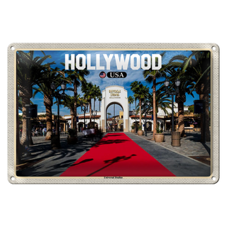 Blechschild Reise 30x20cm Hollywood USA Universal Studios