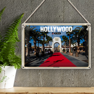 Blechschild Reise 30x20cm Hollywood USA Universal Studios