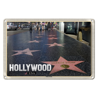 Blechschild Reise 30x20cm Hollywood USA Walk of Fame
