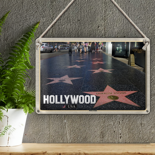 Blechschild Reise 30x20cm Hollywood USA Walk of Fame