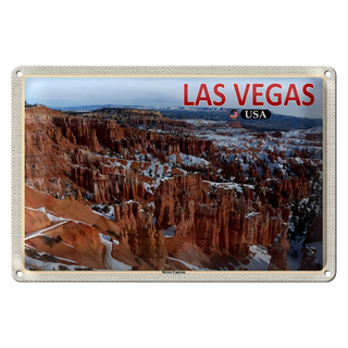 Blechschild Reise 30x20cm Las Vegas USA Bryce Canyon