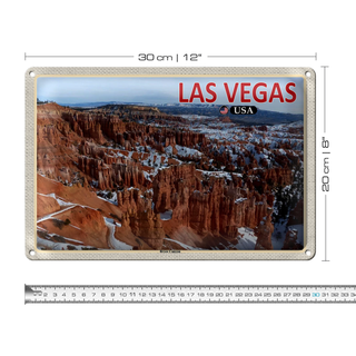 Blechschild Reise 30x20cm Las Vegas USA Bryce Canyon