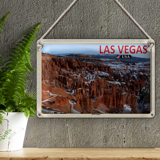 Blechschild Reise 30x20cm Las Vegas USA Bryce Canyon