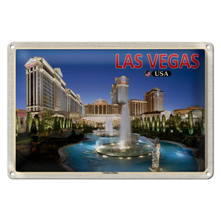 Blechschild Reise 30x20cm Las Vegas USA Caesars Palace Hotel Casino