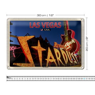 Blechschild Reise 30x20cm Las Vegas USA Neon Museum